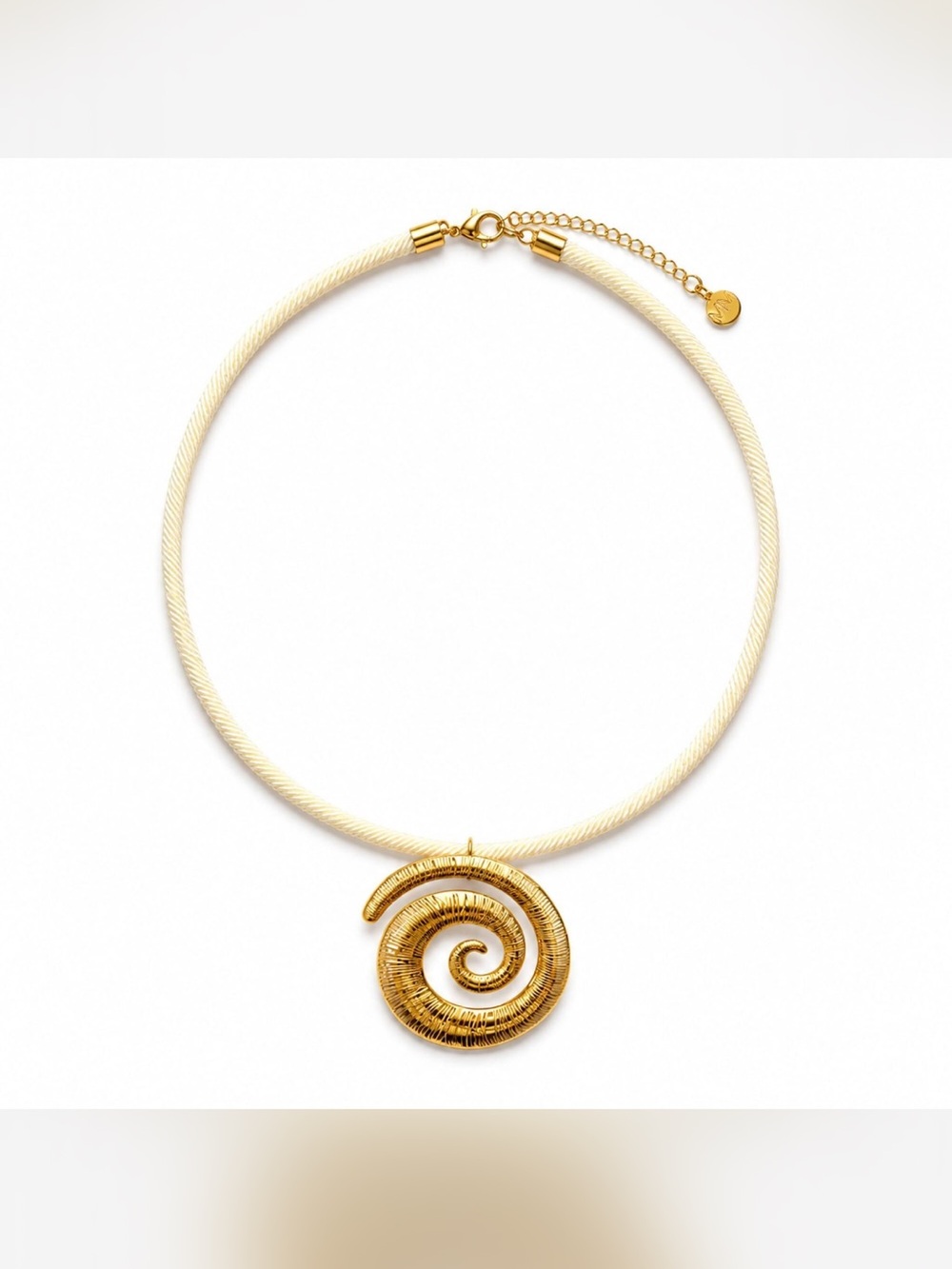 Gold Spiral Pendant Necklace - Women Jewelry